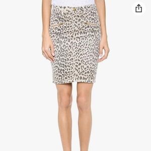 Current/Elliott Stone Leopard Soho Zip Stiletto Pencil Skirt Mob Wife